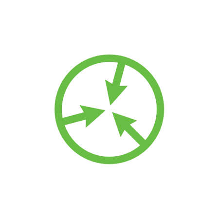 center arrow circle geometric logo vectorのイラスト素材
