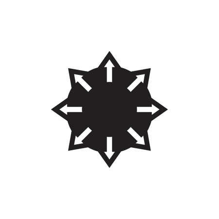 shine rays simple geometric circle logo vectorのイラスト素材