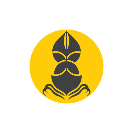 sail boat sun moon geometric design symbol vectorのイラスト素材