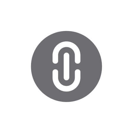 chain simple geometric line logo vectorのイラスト素材