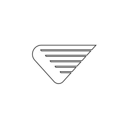 wings stripes geometric simple design VECTORのイラスト素材