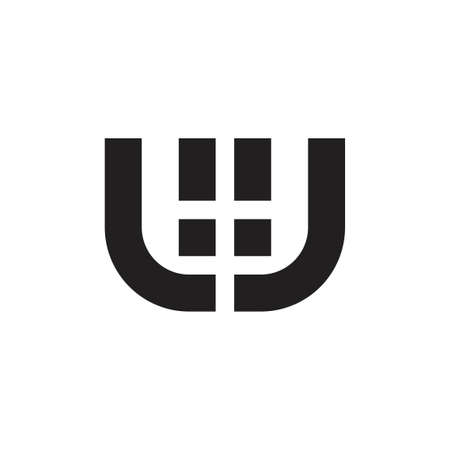 letter w geometric linear logo vectorのイラスト素材