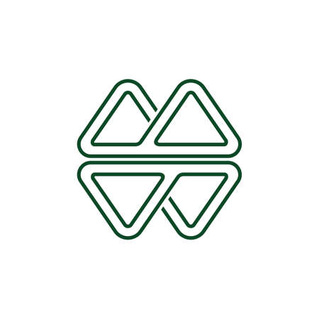 simple letter mw geometric triangle line mountain logo vectorのイラスト素材