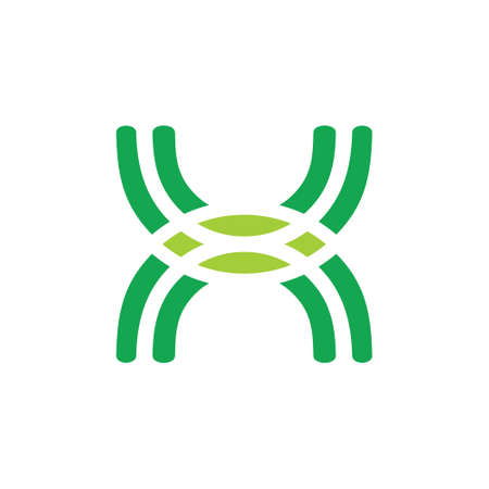 curves geometric line leaf shape abstract logo vectorのイラスト素材