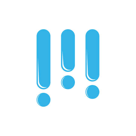 simple rain drops water shine logo vectorのイラスト素材