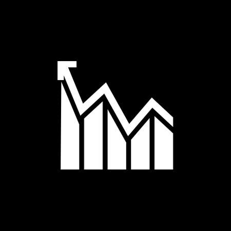 bar chart arrow simple geometric design vectorのイラスト素材