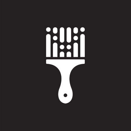 colorful wall paint brush symbol drops watercolors line design logo vectorのイラスト素材