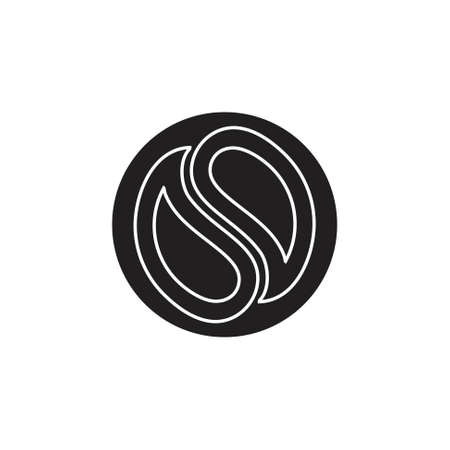 letter s curves linear logo vectorのイラスト素材