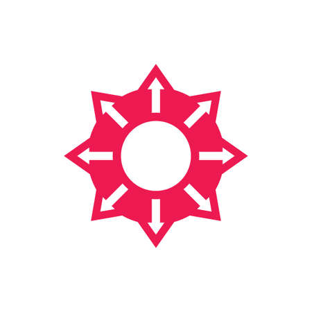 spread arrow star symbol logo vectorのイラスト素材