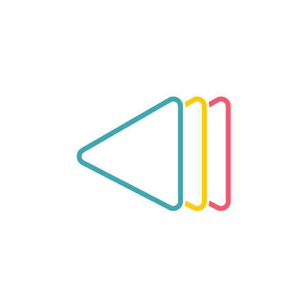 triangle line motion logo vectorのイラスト素材