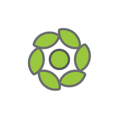 swirl rotation turbine leaf industrial curves logo vectorのイラスト素材