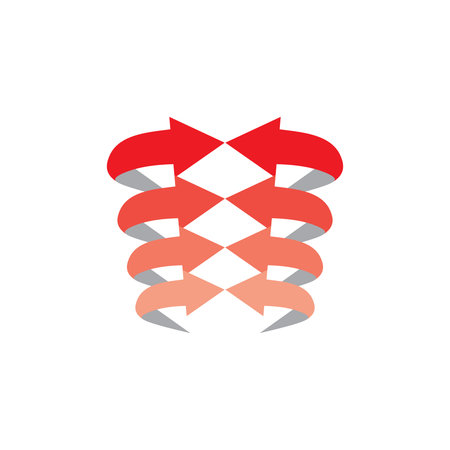 linked 3d arrow symbol logo vector