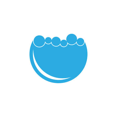 boiling water bubble symbol geometric logo vectorのイラスト素材