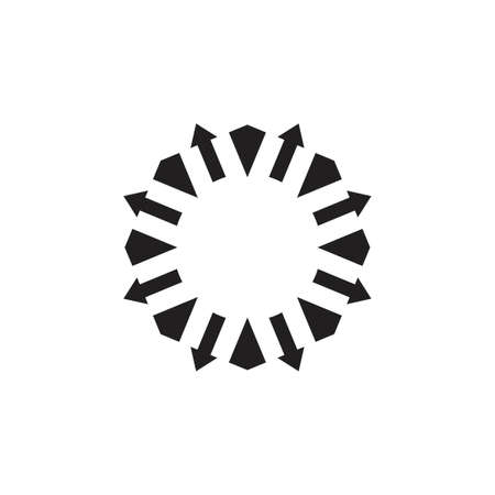 arrows round geometric diamond shape symbol logo vectorのイラスト素材