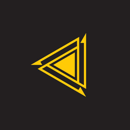 triangle line arrow geometric design logo vectorのイラスト素材