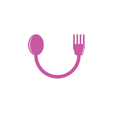 spoon fork kid design decoration vectorのイラスト素材
