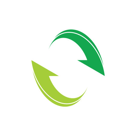 circle geometric rotation arrows logo vector