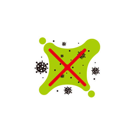 stop corona influenza virus spread symbol vectorのイラスト素材