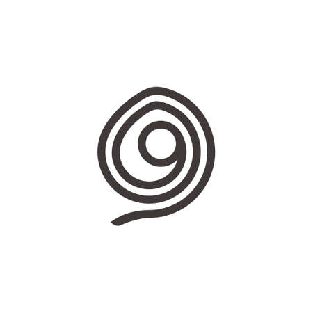 letter g abstract lowercase ribbon design symbol vectorのイラスト素材