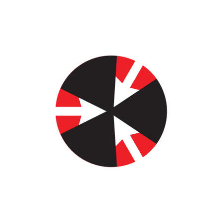 motion center arrows circle logo vectorのイラスト素材