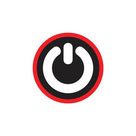 power circle geometric symbol vector