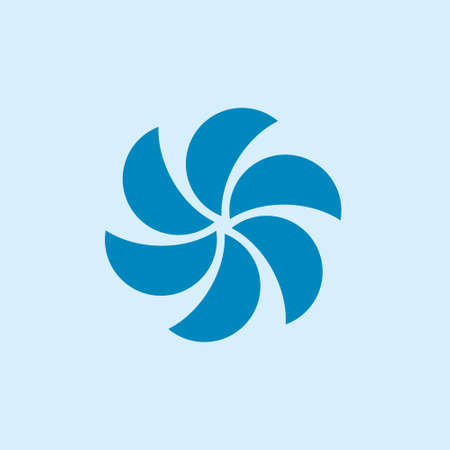 simple circle fan propeller symbol logo vectorのイラスト素材