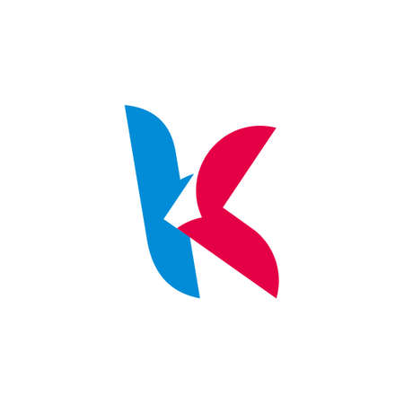 letter kl abstract arrow geometric simple design vectorのイラスト素材