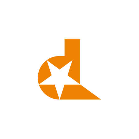 letter d star geometric simple motion logo vectorのイラスト素材