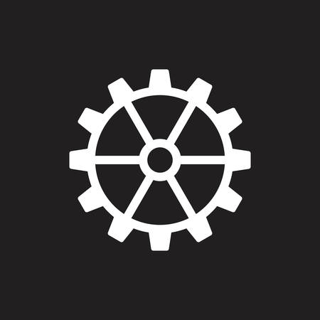simple geometric cog machine circle logo vectorのイラスト素材