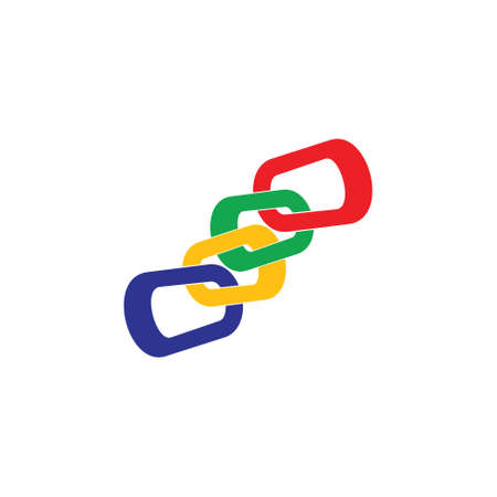 strong chain colorful symbol vectorのイラスト素材