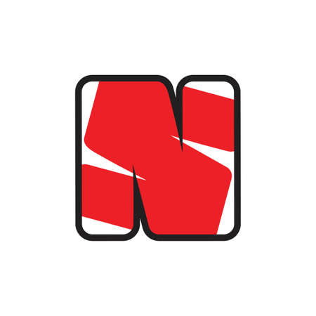 letter ns simple logo vectorのイラスト素材