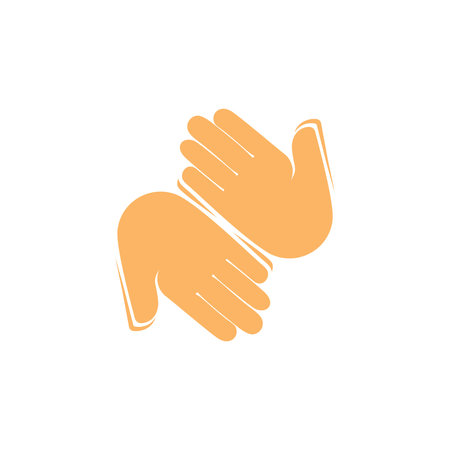 hi hello hand symbol decoration vectorのイラスト素材