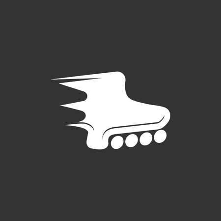 fast motion inline skate symbol logo vectorのイラスト素材