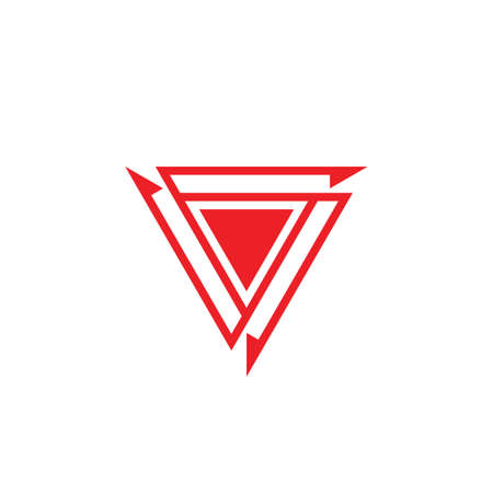 triangle geometric circle arrows logo vectorのイラスト素材
