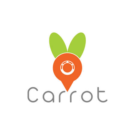 carrot simple geometric logo vectorのイラスト素材