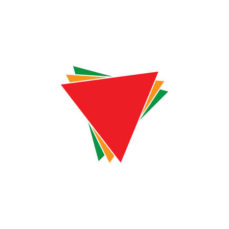 colorful triangle paper decoration vectorのイラスト素材