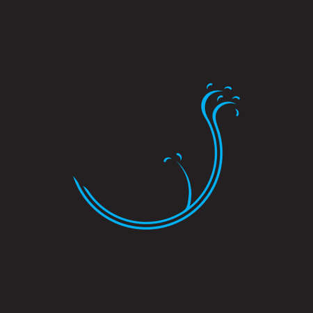 simple motion water splash symbol decoration vectorのイラスト素材