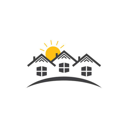 group of home resident symbol logo vectorのイラスト素材