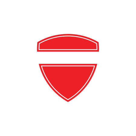 badge shield simple frame logo vectorのイラスト素材