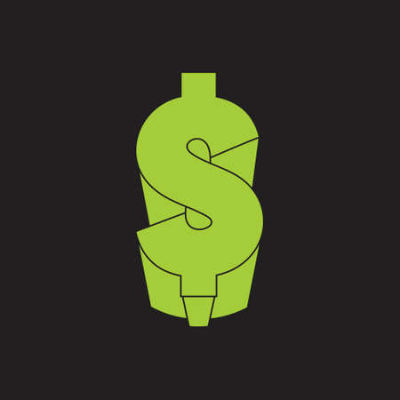 letter s money dollar simple design symbol vectorのイラスト素材