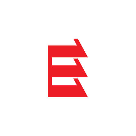 letter e simple geometric arrow design symbol logo vectorのイラスト素材