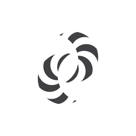 stripes motion vortex rotation design vectorのイラスト素材