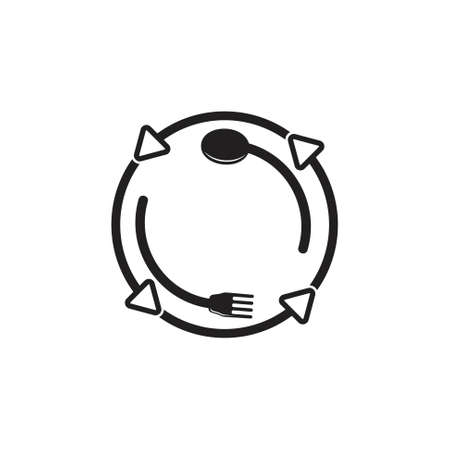 spoon fork loop decoration logo vectorのイラスト素材