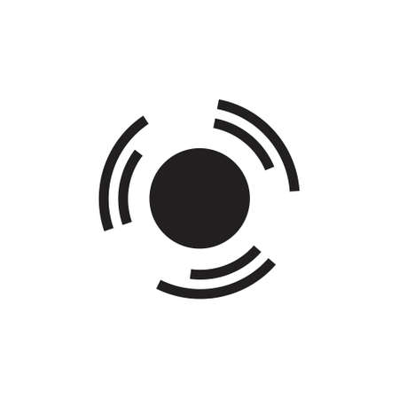 circle sound waves motion design logo vectorのイラスト素材