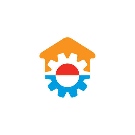 beach house simple geometric logo vectorのイラスト素材