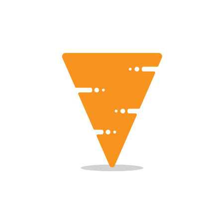 triangle pizza shape symbol logo vectorのイラスト素材