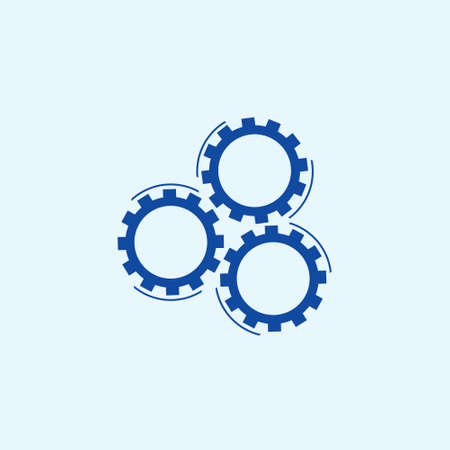 three cog machine system symbol decoration vectorのイラスト素材