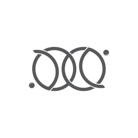 linked circle motion dots design logo vectorのイラスト素材