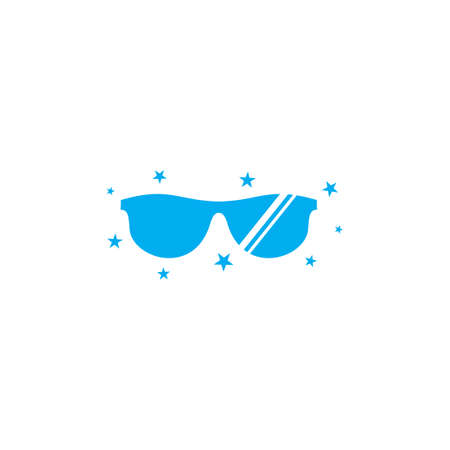 shine glasses stars logo vectorのイラスト素材