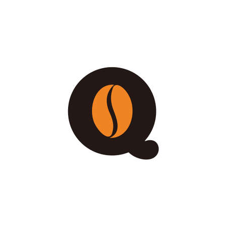 letter q coffee bean cute design vectorのイラスト素材